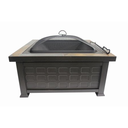 BBQ INNOVATIONS 30 in. Wood Burning Fire Pit, Brown BB2157618